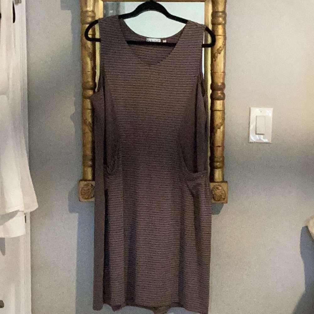 Habitat Brown Scoop Neck Sleeveless Sheath Dress NWOT
